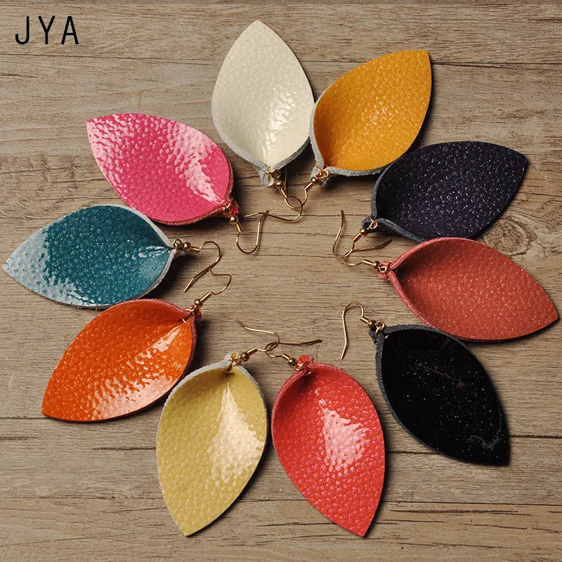 Серьги Cpop из натуральной кожи для женщин разноцветные массивные серьги с