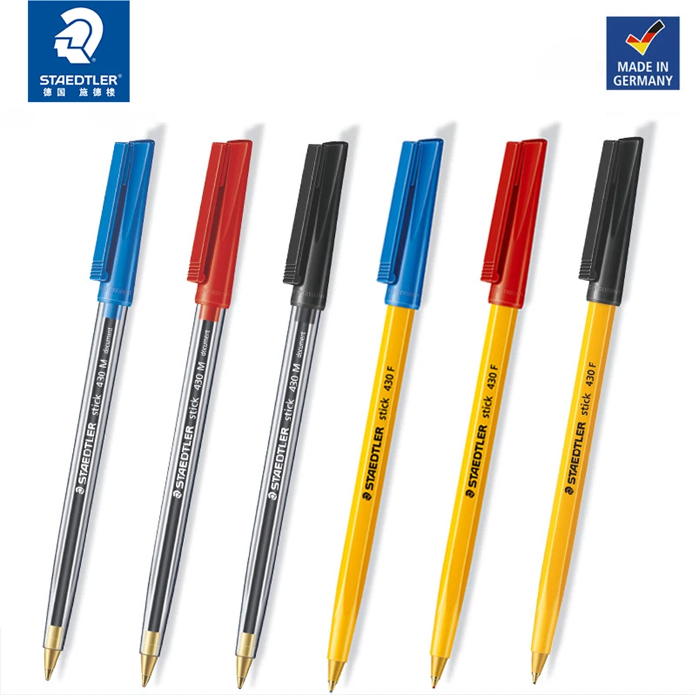 Германия Staedtler Stick 430F 0 5 мм 10 шт./лот шариковая ручка красный/синий/черный