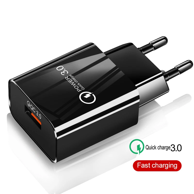 Быстрое дорожное зарядное устройство QC 3 0 с Micro USB зарядный кабель для телефонов