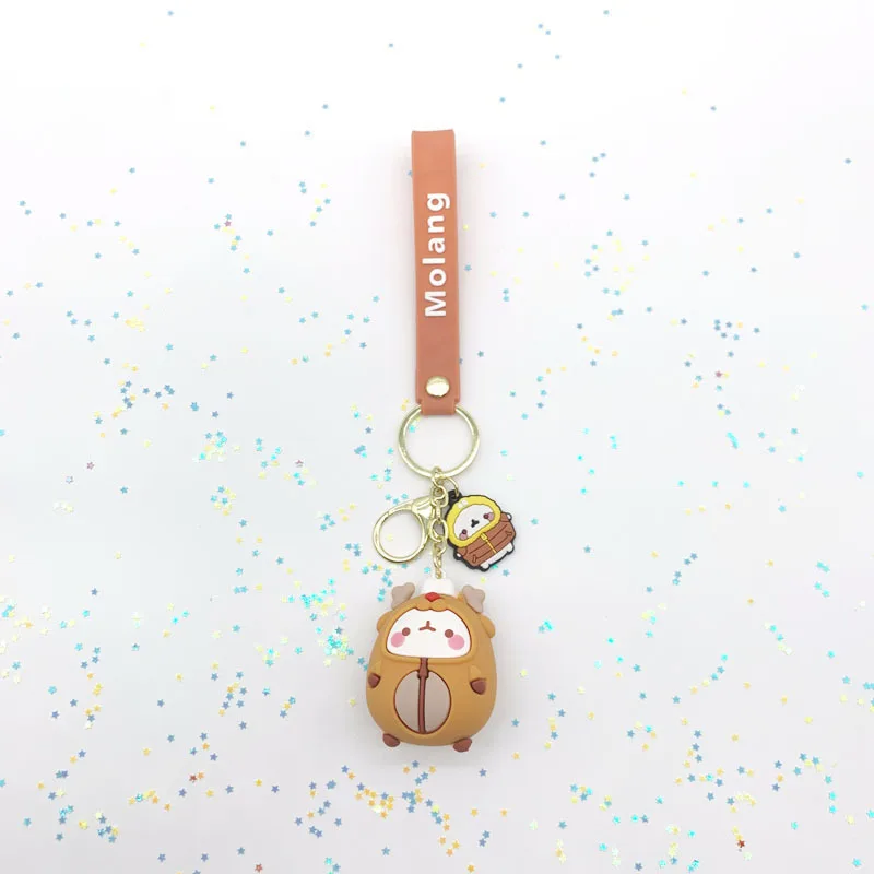 

Creative Cute Keychains Korean Cute Potato Kawaii Rabbit Key Chains Car Bag Decor Couple Bag Small Resin Pendant Key Rings