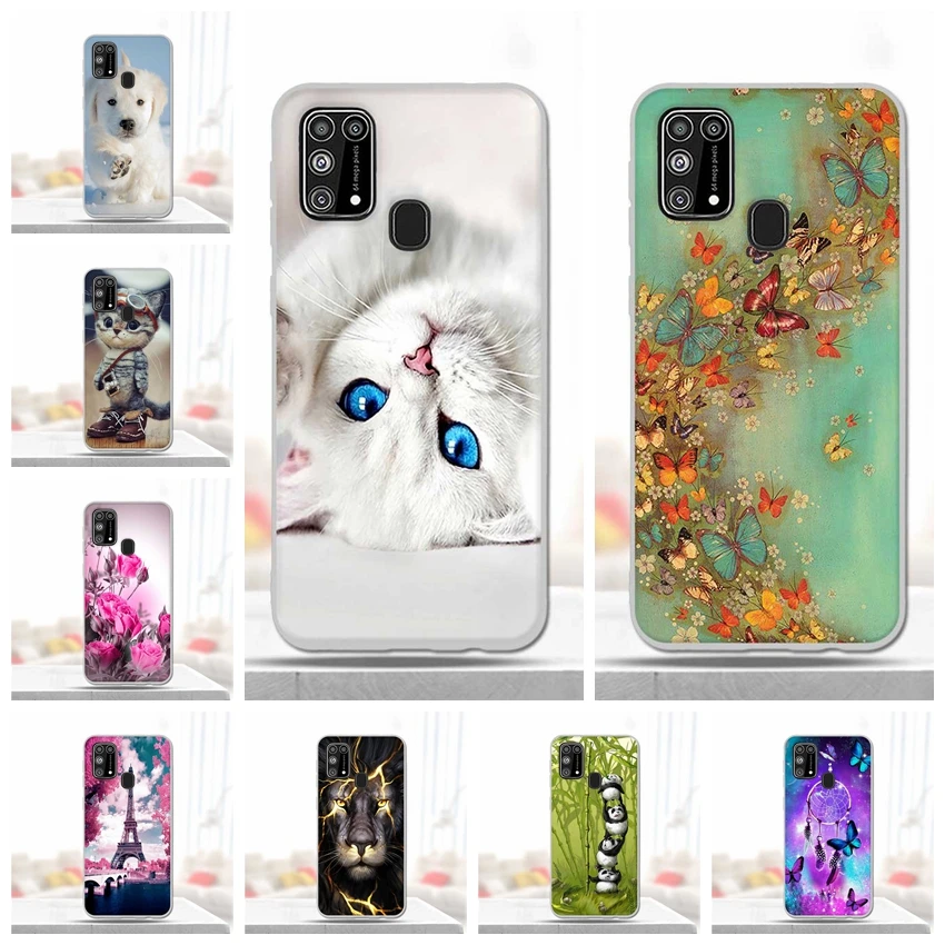 Мягкий силиконовый чехол из ТПУ для Samsung Galaxy M31 задняя крышка M 31 M315F телефона