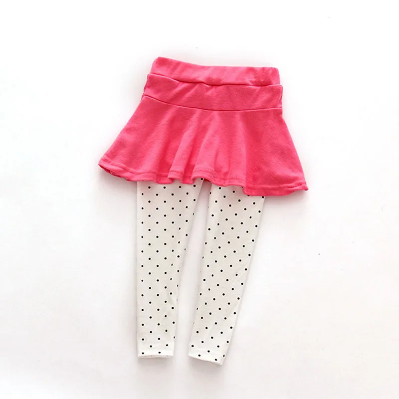 Удобная Пышная юбка в горошек для малышей Зимняя юбка-штаны девочек Детские