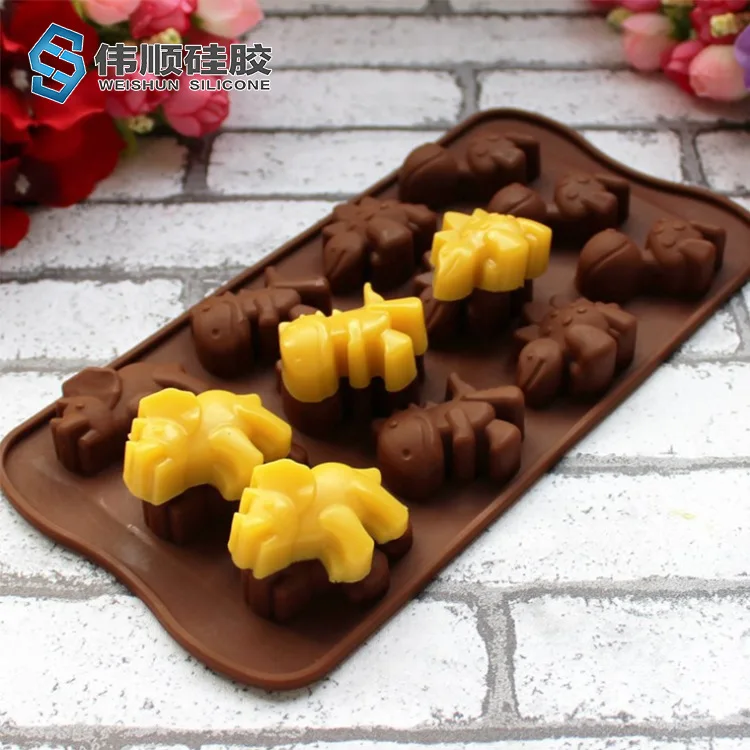 

Dinosaur Silicone Chocolate Mold Wholesale Food Grade Handmade DIY Cake Biscuit Ice Tray Baking Utensils