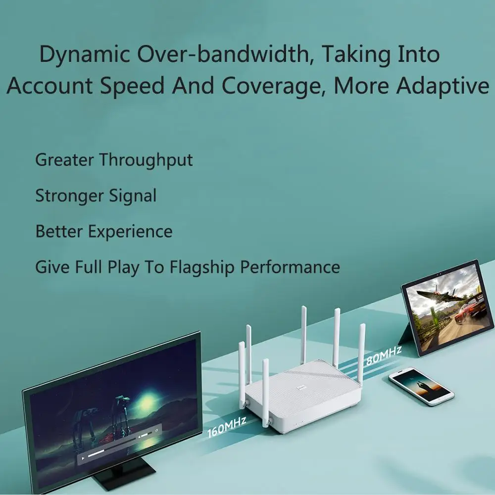 

Xiaomi Mijia Redmi Router AX6 WiFi 6 6-Core 512M Memory Mesh Home IoT 6 Signal Amplifier 2.4G 5GHz Both 2 Dual-Band OFDMA