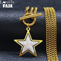 2022 fashion stainless steel punk star choker necklaces women gold color chain necklace jewelry bijoux inoxydable femme n8043s03