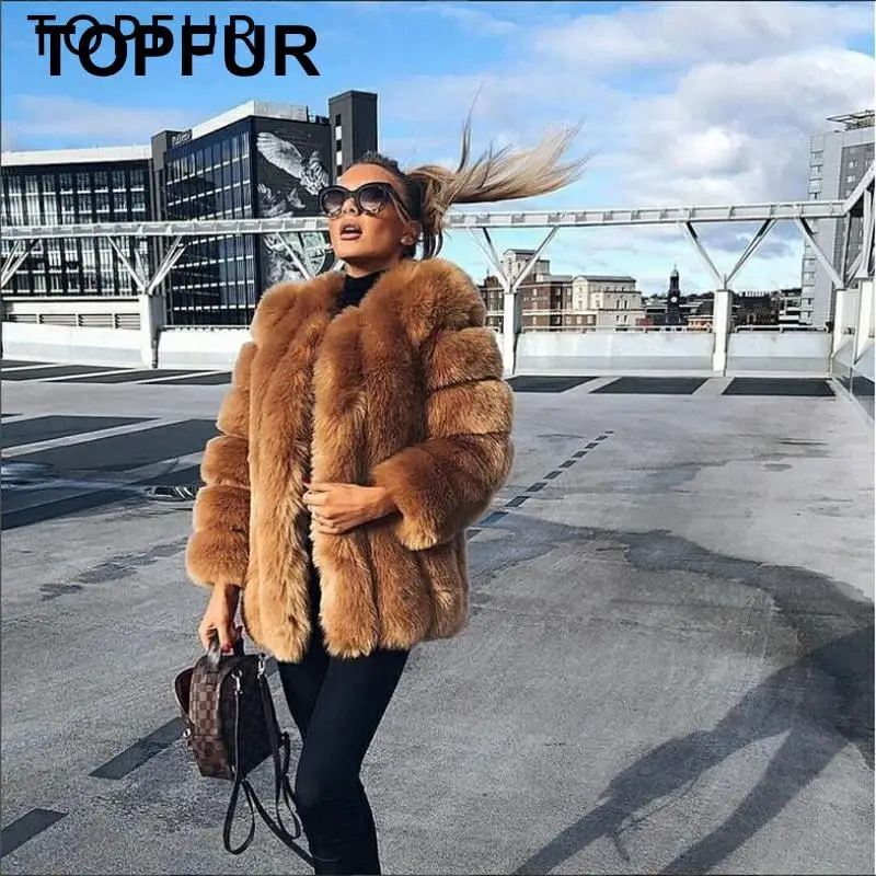 Женская шуба из натурального Лисьего меха теплая зимняя 2019 | одежда
