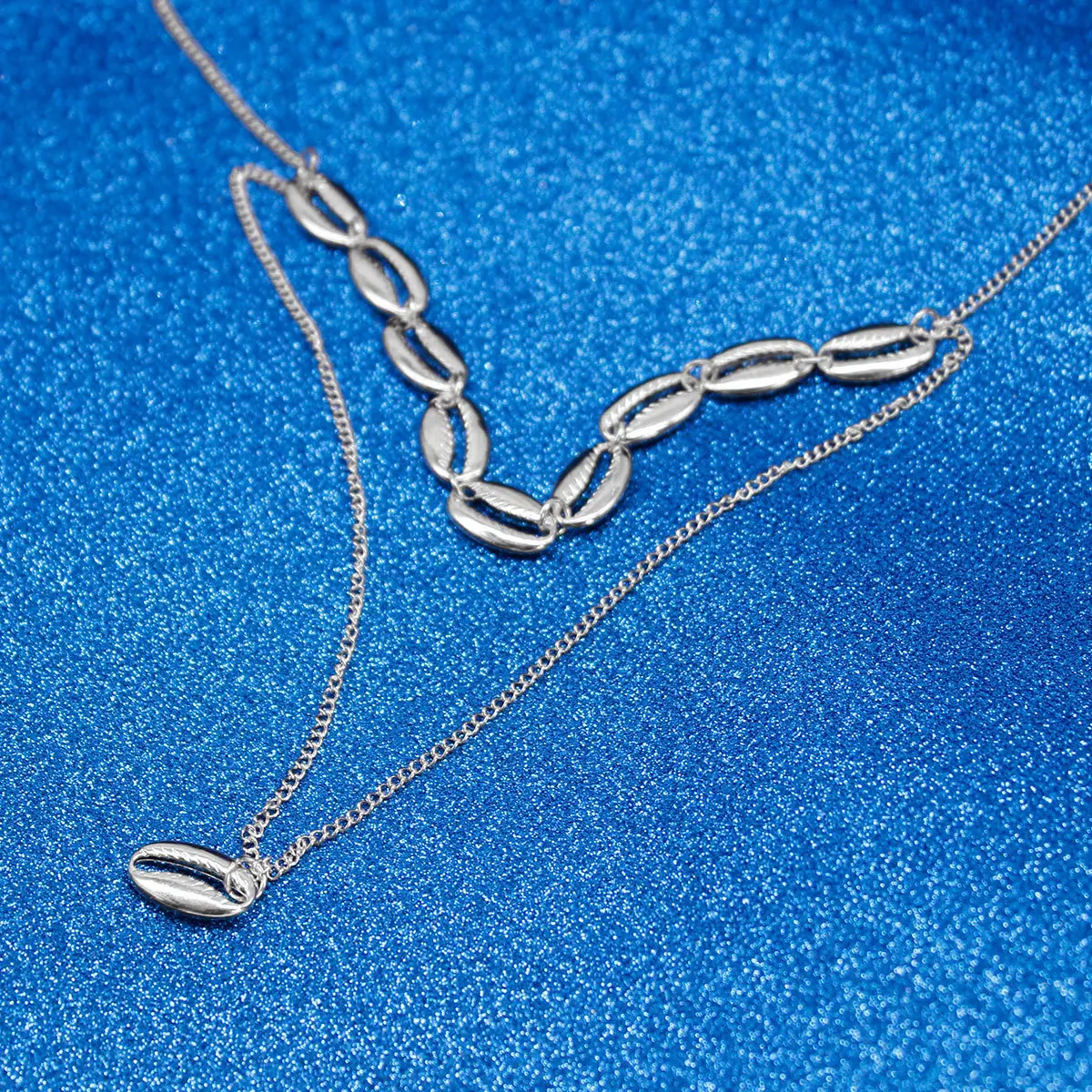 Модное богемное пляжное ожерелье из ракушек и сплава Женская модная