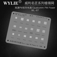 wylie wl 67 bga reballing stencil for pm8150c pm562 pm6150 pm6150l pm660a pm660l pm670a pm670l pm8150b pm power ic chip tin mesh