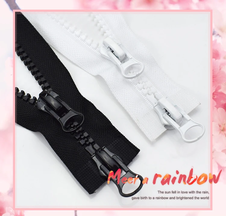 Meetee 8# двойной слайдер швейная молния Экологичные полимерные молнии для курток пальто вниз спальный мешок молнии DIY Швейные аксессуары
