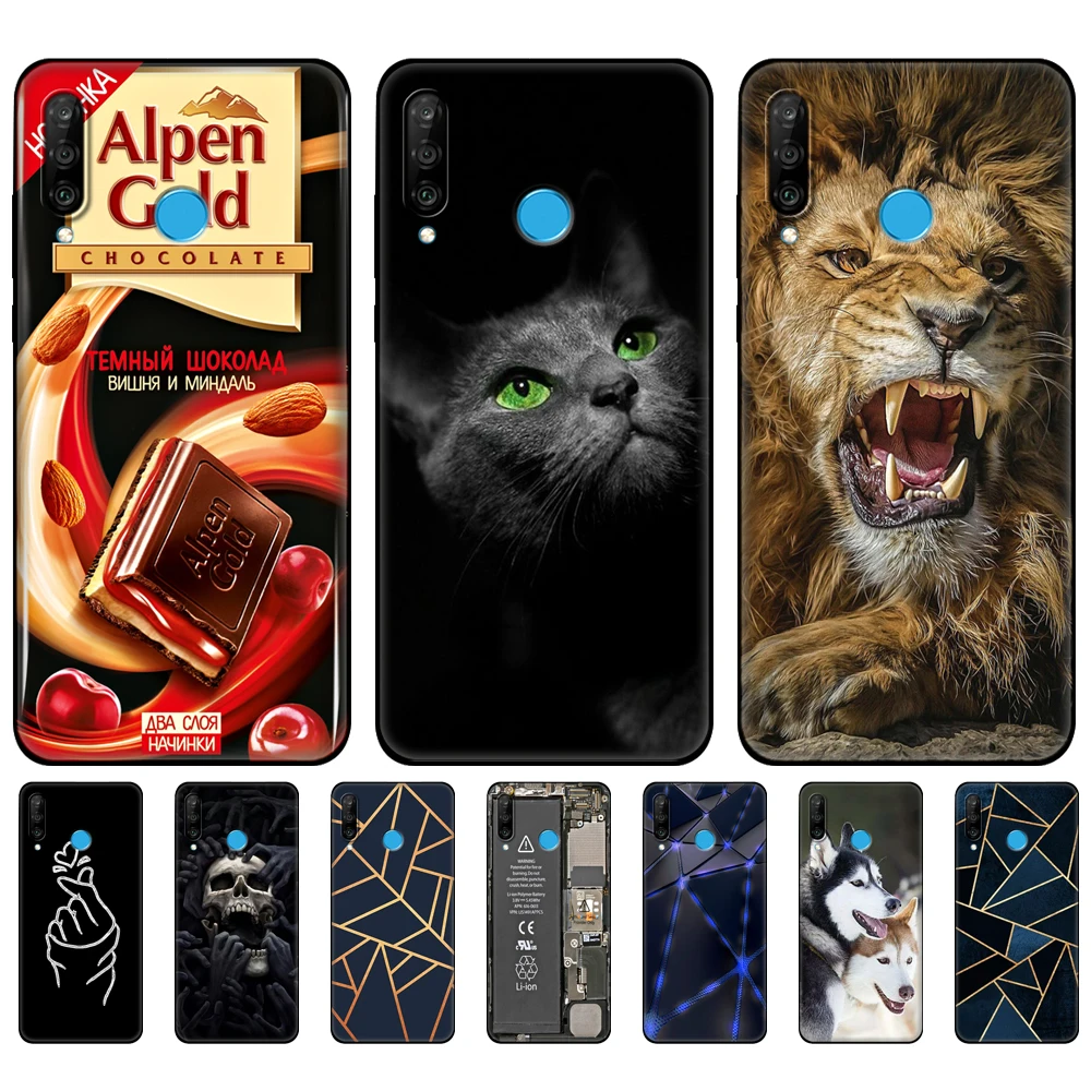 

For honor 20 lite case silicon tpu soft phone cover for huawei honor 20 lite back bumper coque russian version black tpu case