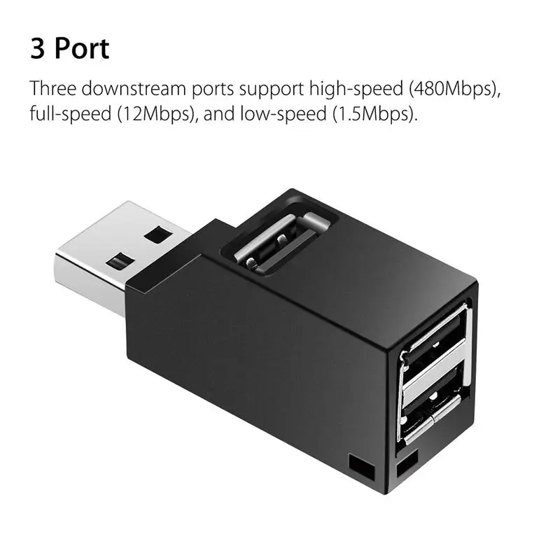 Высокая Скорость 3 Порты и разъёмы USB 2 0 Multi HUB разветвитель расширения настольных