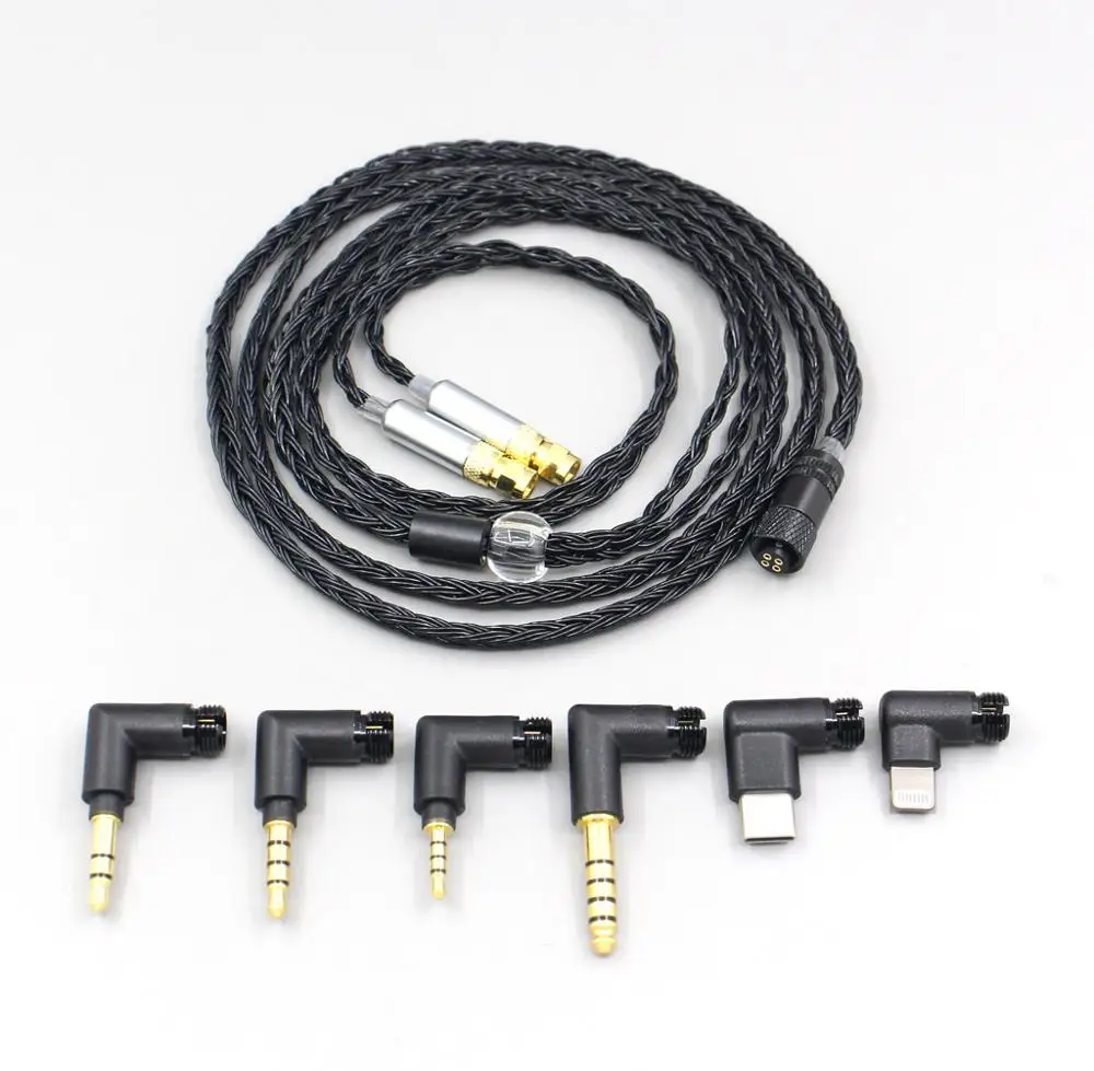 LN006978 16 ядерный черный OCC Awesome все в 1 разъем кабель для наушников HiFiMan HE400 HE5 HE6 HE300 HE4