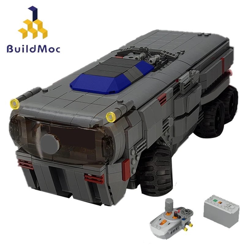 

Buildmoc Звездный фильм технический автомобиль с дистанционным управлением MOC транспортное средство UCS Juggernaut A6 тяжелый штурмовой грузовик стро...