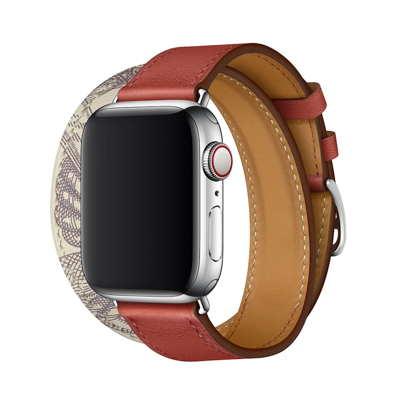 9 Кожаный ремешок для apple watch band 42 мм 38 мм iWatch band 44 мм 40 мм двойной походный браслет ремешок для часов apple watch 4 3 21 аксессуары - Цвет ремешка: 9