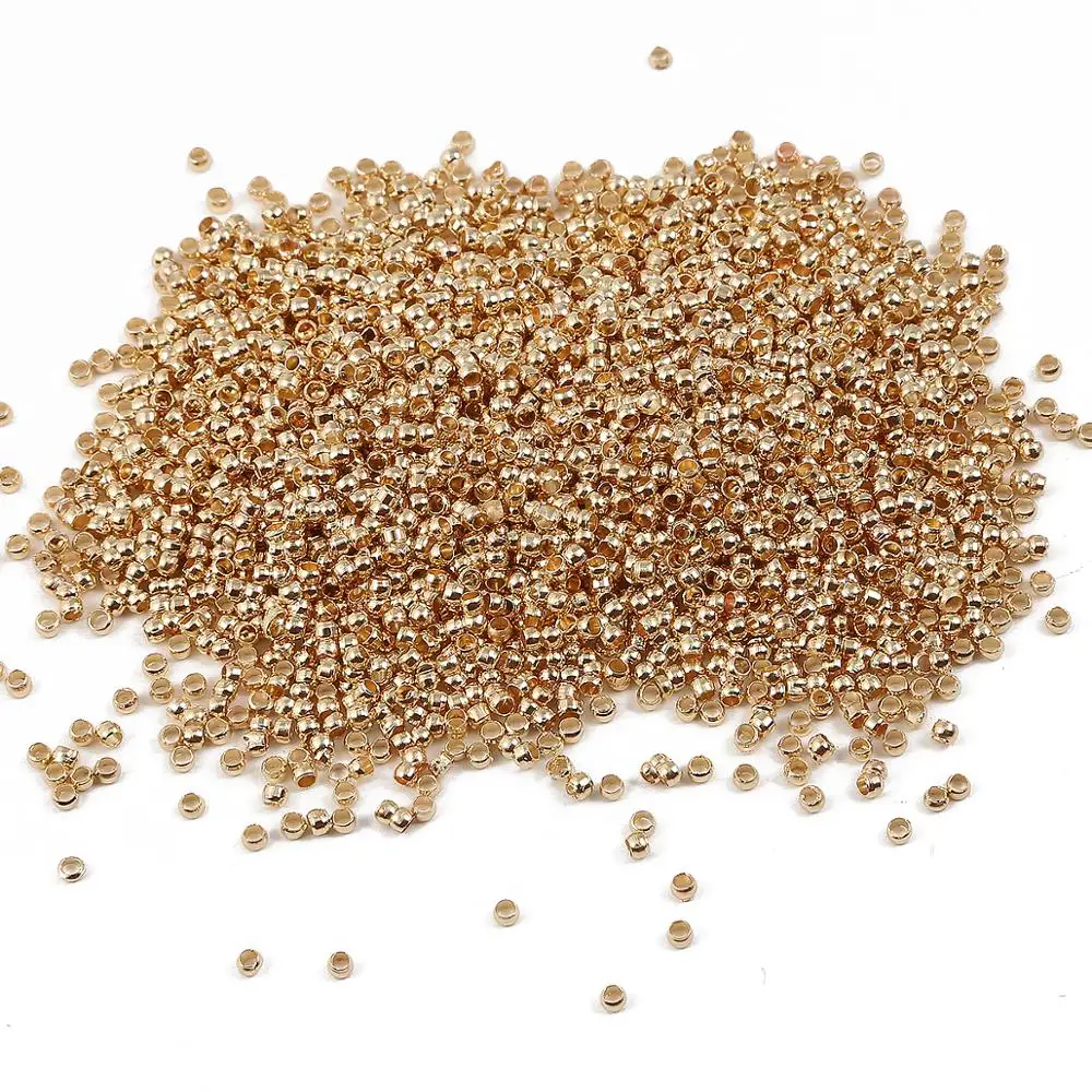 Круглые обжимные бусины KC золотого цвета 100-500 шт. 1 5 2 0 3 4 мм фурнитура для