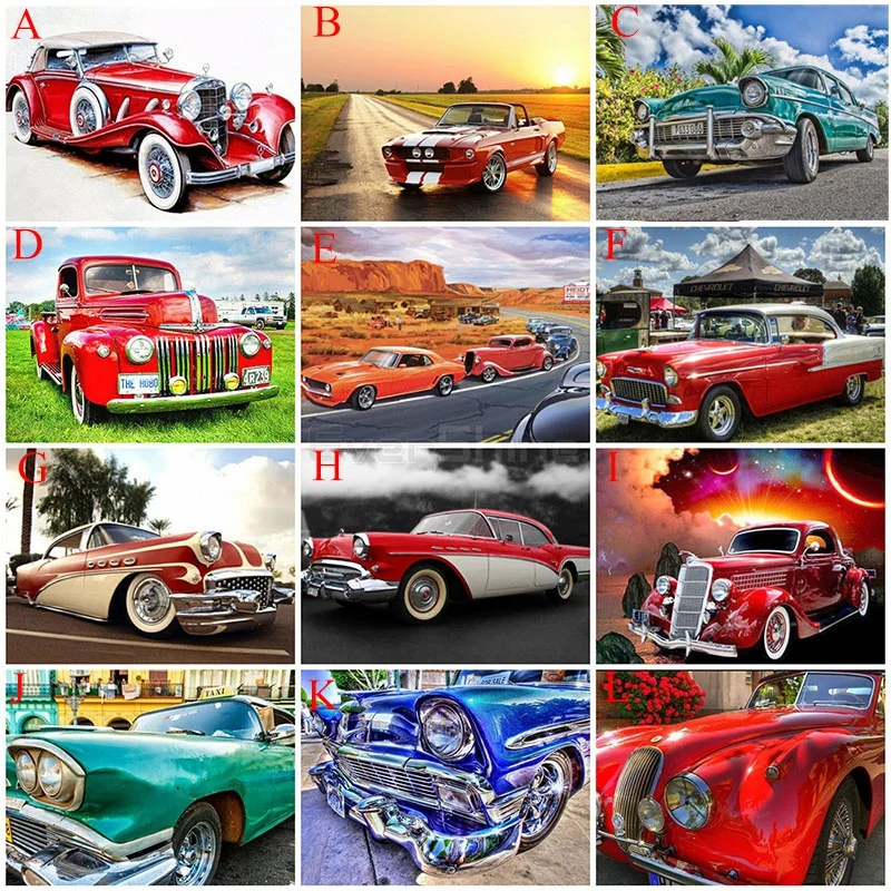 

5D Diamond Painting Full Square Car Diamond Embroidery Landscape Picture Rhinestones Kits Cross Stitch Wall Decoration