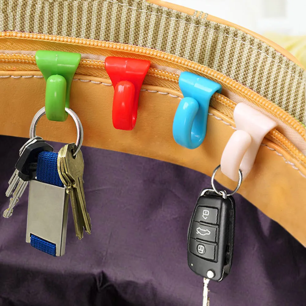 6PCS Hangers Key Ring Chain Holder Hook Handbag Shoulder Bag Organizer Rack Tools For Outdoor Travel Accessiores | Дом и сад