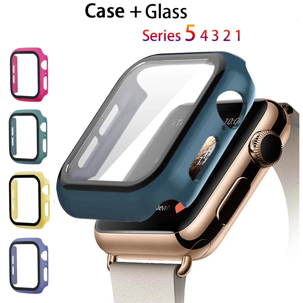 Защитный чехол для Apple закаленное стекло часов 5 4 44 мм 40 Iwatch 3 2 1 42 38 мм|Защита