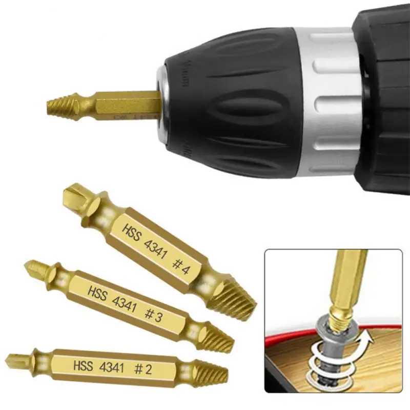 

Drill Bits Remover Material Damaged Screw Extractor Guide Broken Speed Out Easily Take Out Tools Bolt Stud Stripped Power Tools