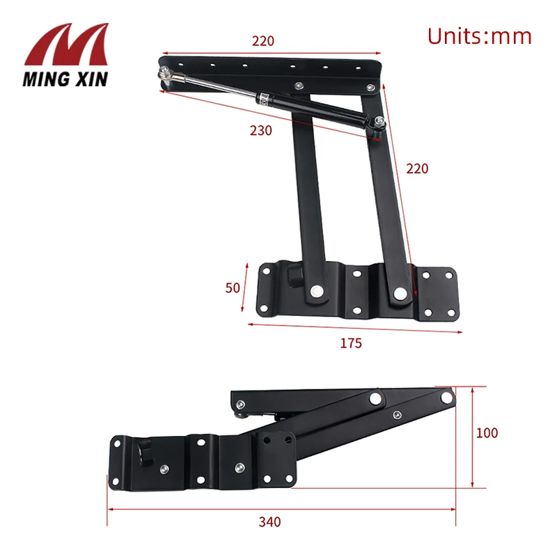 2 шт. петли для складных столов гидравлический раза Поднимите Топ механизм