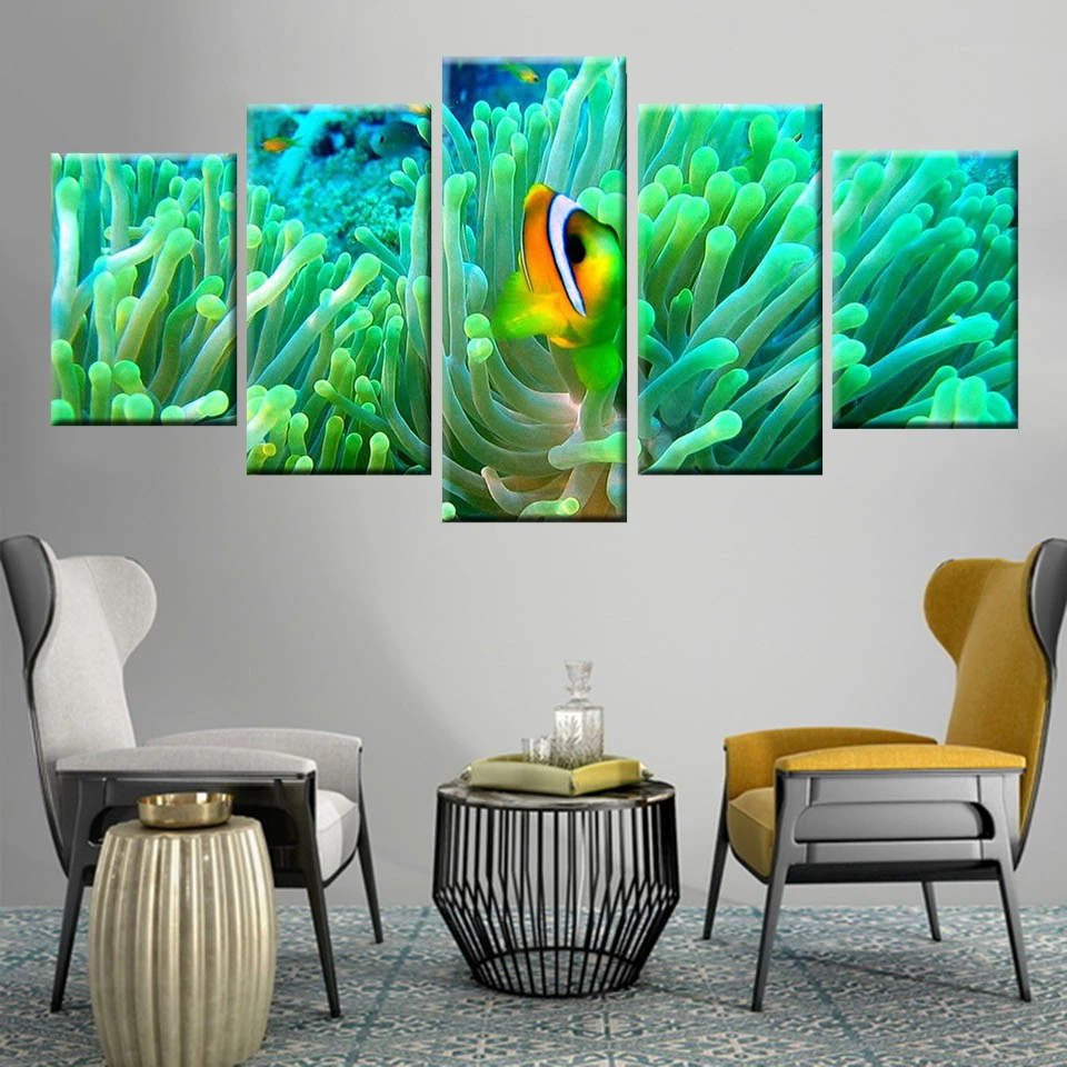 Холст HD современное настенное искусство домашний Декор Гостиная 5 панелей