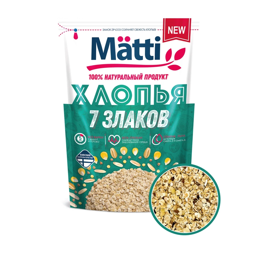 Каша (хлопья) Matti 7 злаков 400г | Продукты