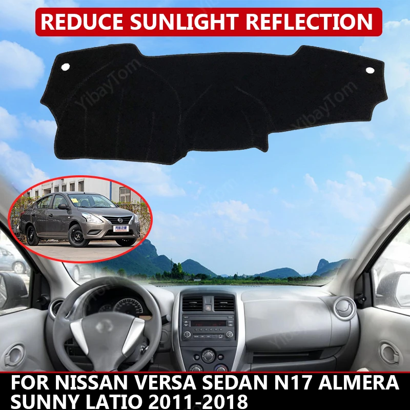 

Car Dashboard Cover for Nissan Versa Sedan N17 Almera Sunny Latio 2011-18 Mat Protector Sun Shade Dashmat Board Pad Auto Carpet
