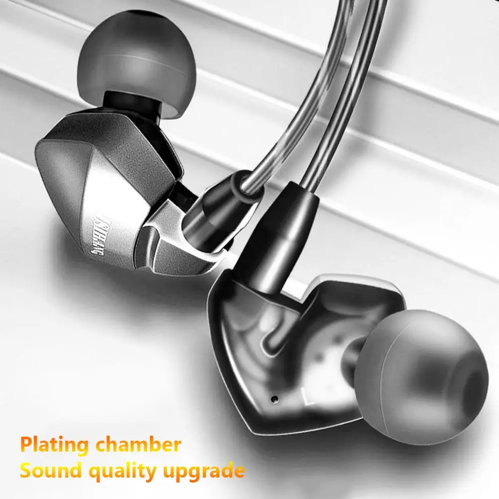 

4-Core Dual Moving Coil 3.5mm Universal In-Ear HiFi 6D Heavy Bass Wired Earphone