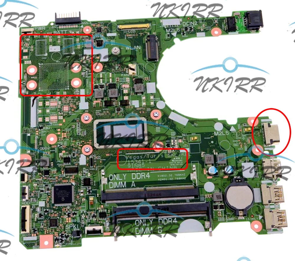 

Vegas/Turis SKL/KBL 15341-1 91N85 1CM9N XKPX0 HWGWK C59Y0 8XV27 I3 CPU Motherboard for Dell Inspiron 15 3567 Vostro 3568 3567