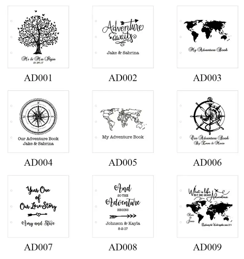 10 дюймов на заказ винтажный гравированный PU лазерный кожаный фотоальбом черные