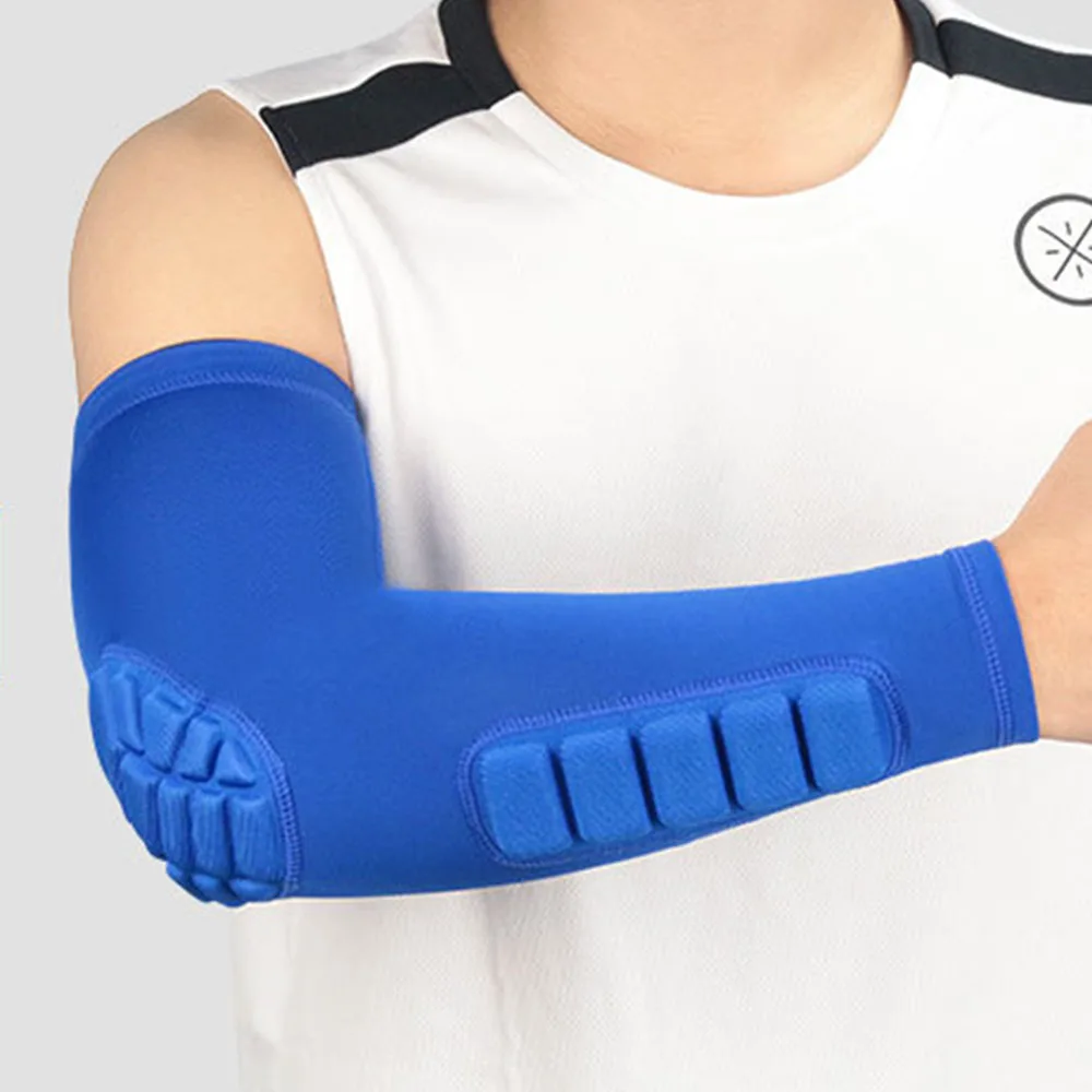 

1PCS Man Sleeve Honeycomb Elbow Pads Crashproof Football Basketball Shooting Arm Sleeve Elbow Support Protection