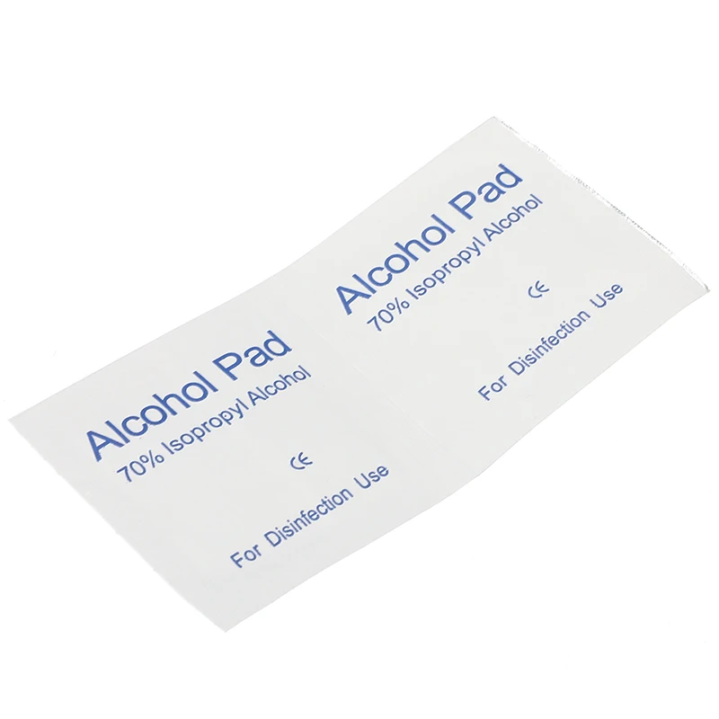 

100pcs/Box Disposable Alcohol Wet Clean Wipe Antiseptic Skin Cleaning Care Sterilization 70% Isopropyl Swap Pad