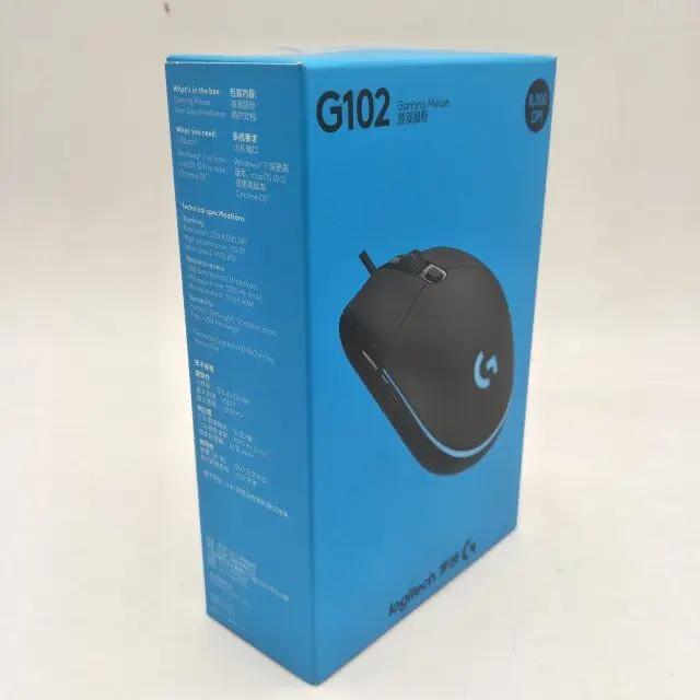 Оригинальный Logitech G102 Проводная Мышь с новыми Розничная коробка Оптическая