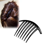 Женская искусственная пушистая палочка в пучок, пластиковая оплетка, инструмент для конского хвоста, вставка для укладки волос, гребень, пушистая расческа для волос