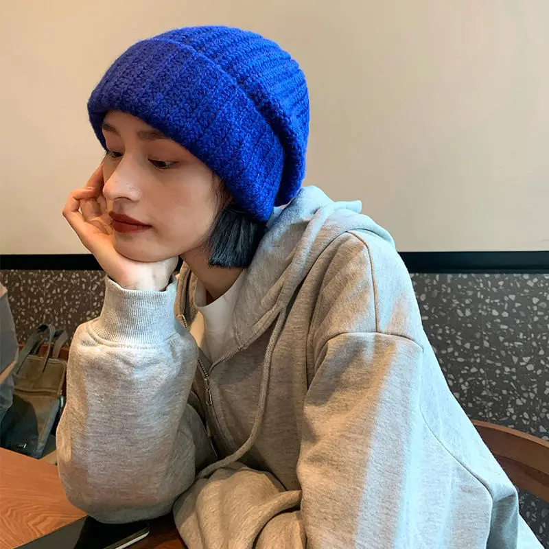 Новинка зимняя мягкая модная шапка в стиле Kpop для женщин облегающая Женская