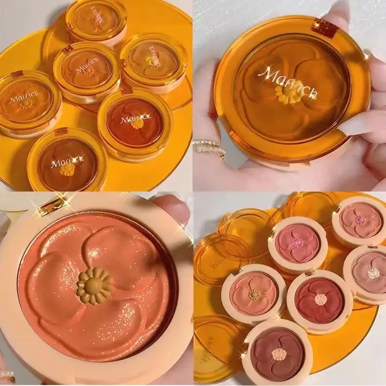 

Makeup Blush Palette Milk Tea Mineral Natural Pigmented Cheek Blusher Face Blush Contour Powder Highlighter Bronzer Palette