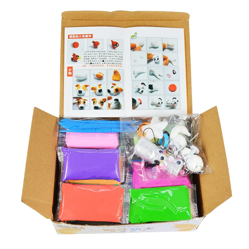 24 Цвета интеллигентая(ый) ПЛАСТИЛИНОВАЯ глина Playdough с инструментом для детей Волшебный песок играть Тина детская развивающая игрушка