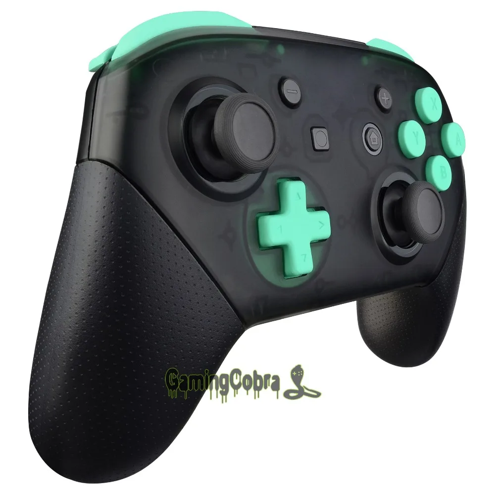 Мягкий сенсорный мятный зеленый ремонт ABXY D-pad ZR ZL L R ключи Замена Полный набор кнопок w/инструменты для nintendo Switch Pro контроллер