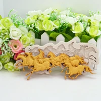 running horse silicone mold resin kitchen baking decoration tool diy cake chocolate candy dessert fondant moulds kitchenware