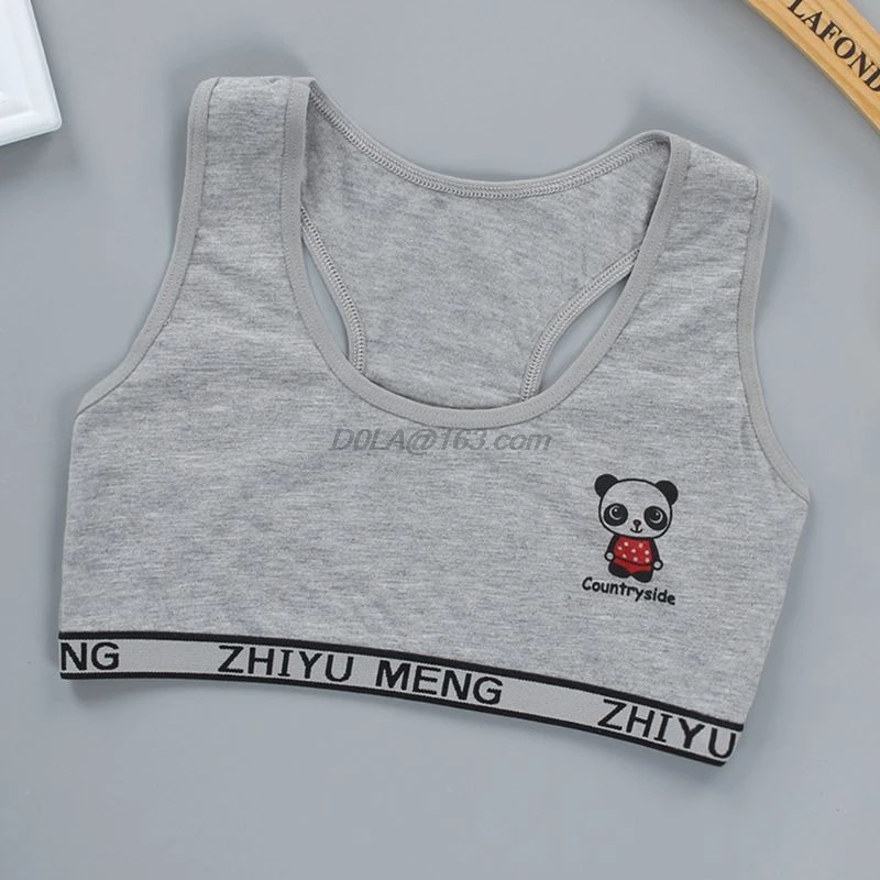 Спортивный тренировочный бюстгальтер для девочек-подростков однотонный на