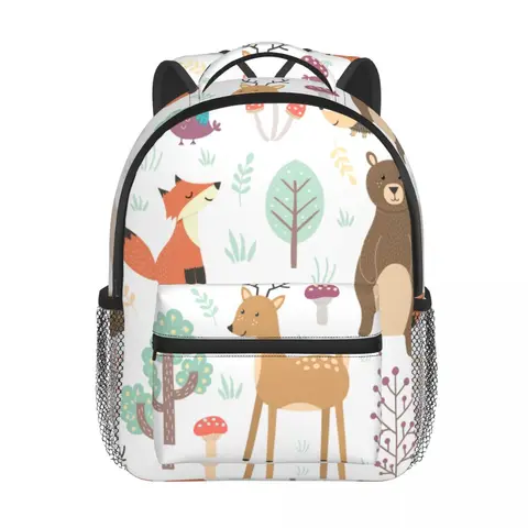 Милый детский рюкзак с изображением леса животных, школьная сумка для малышей, детский сад, рюкзак для мальчиков и девочек 2-5 лет