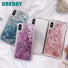 Чехол UBERAY с сыпучим песком и сердцем для iPhone X, чехол для iPhone 7Plus, чехол для телефона, роскошный чехол, прозрачный чехол из ТПУ для Samsung Note 9, чехол