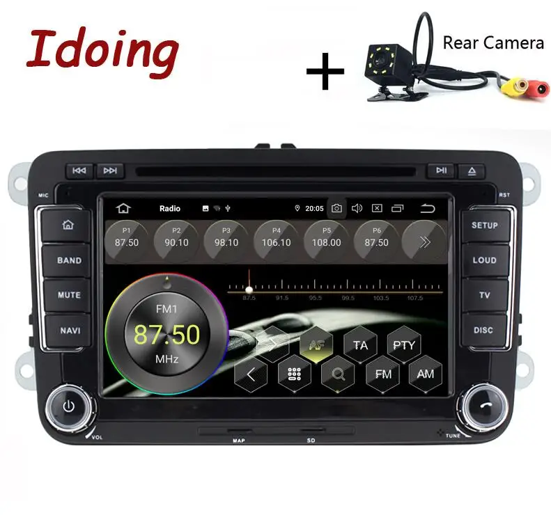 Standard with Camera Idoing " 2din автомобиль Android 9,0 радио плеер для Volkswagen Touran Passat B6 PX5 4G+ 64G 8Core ips экран gps навигация Мультимедиа - Цвет: Standard with Camera