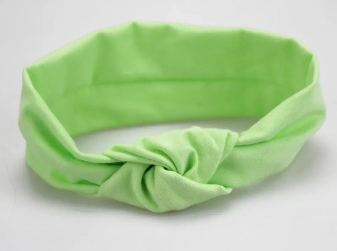 Повязка на голову с бантиком для новорожденных яркие цвета вязаная повязка из