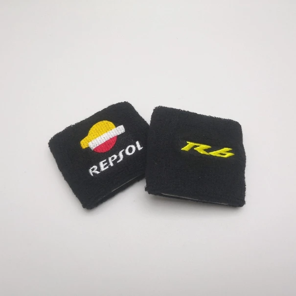 2 Pieces Мотоцикл YZF R6 тормозной резервуар носок жидкости масляный бак чашки крышка рукав для Yamaha R6 черный и желтый - Цвет: 2 Pieces