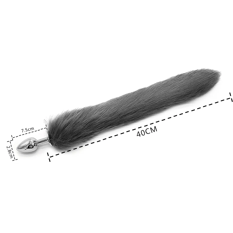 Металлическая пробка длинная Анальная деталь животное ролевые игры Косплей