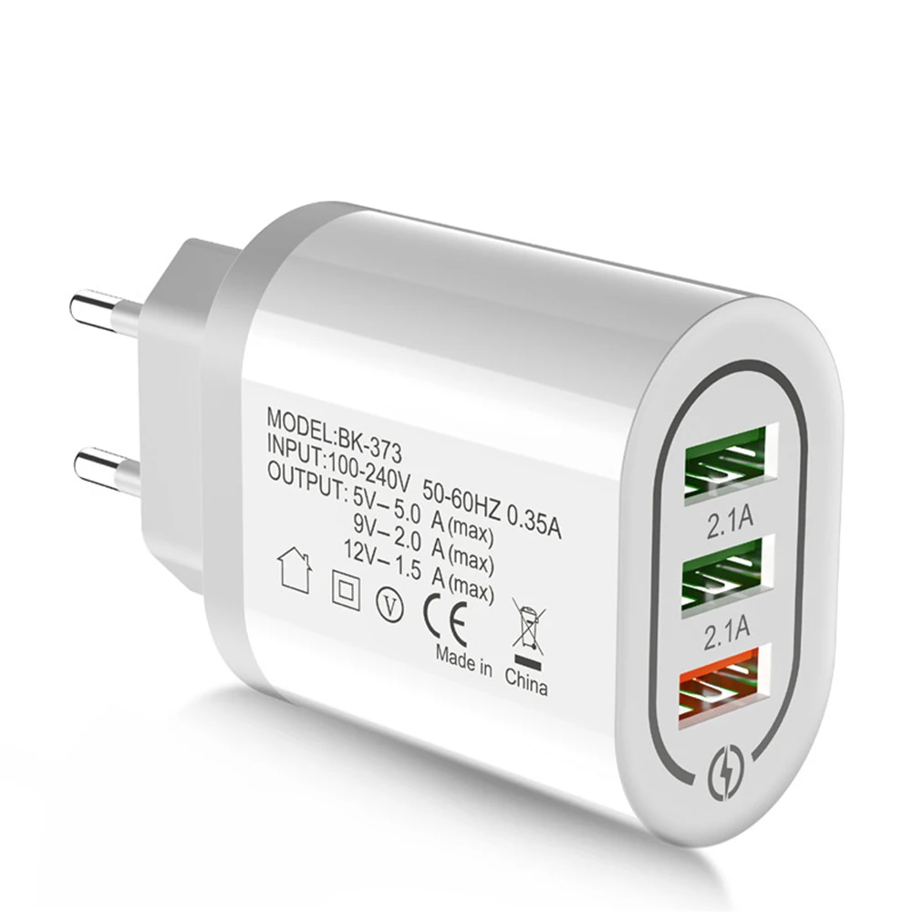 Быстрое зарядное устройство QC3.0 3.1A с 3 USB-портами | Мобильные телефоны и аксессуары