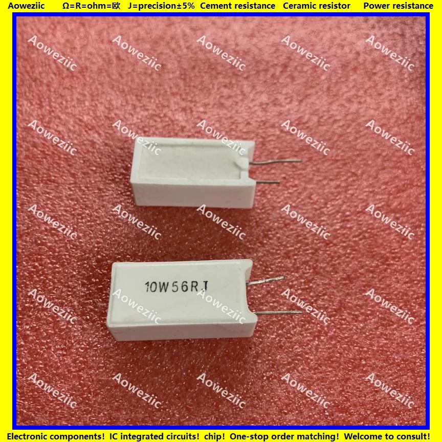 10 шт. 10W56RJ RX27 5 вертикальное сопротивление цемента Вт 56 Ом 56R 56RJ 10W56R керамическое