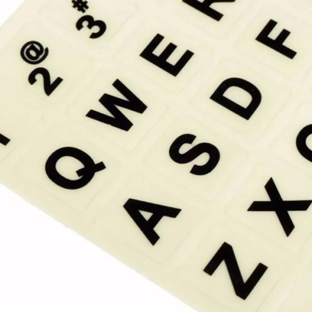 Светящаяся английская стандартная наклейка на клавиатуру обычная