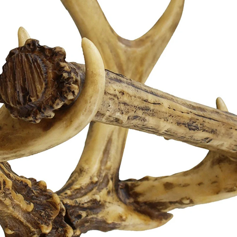 

Rustic Deer Antler Wall Mounted Toilet Paper Holder American Country Resin Crafts Paper Towel Rack for Home Decorations